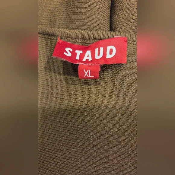 STAUD Military Green Long Sleeve Dress,Size XL. - Picture 15 of 16